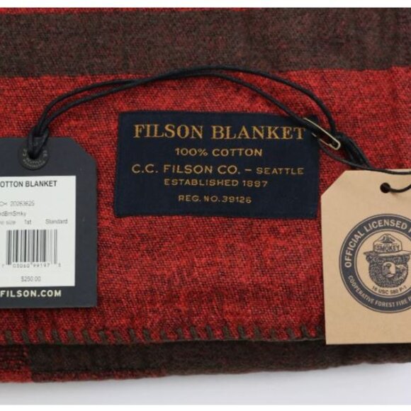 Filson Bedding Filson Smokey Bear Cotton Blanket 72 X 54 Limited